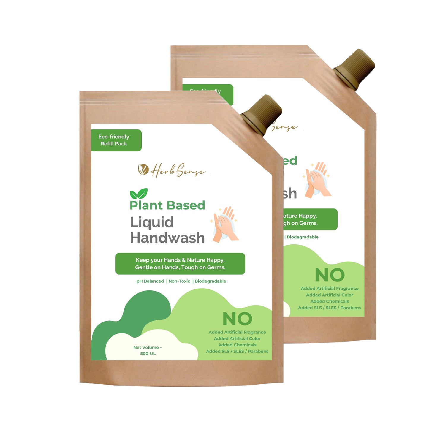 Plant Based Liquid Handwash-Eco Friendly Refill 500ml