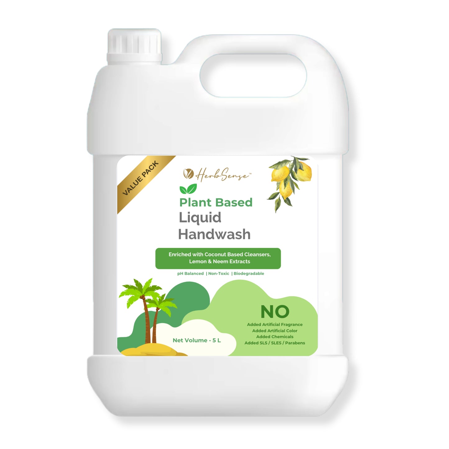 Natural Handwash-Sulphate & Paraben Free, No Color & Artificial Fragrance