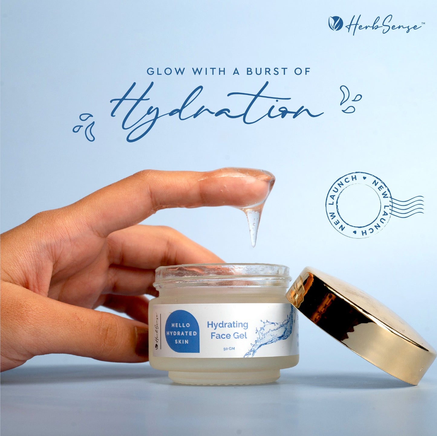 Hydrating Face Gel with Aloe Vera, Coconut Water & Hyaluronic Acid | Water gel | Daily Moisturizer For Refreshed Plump Glowing skin | 50g