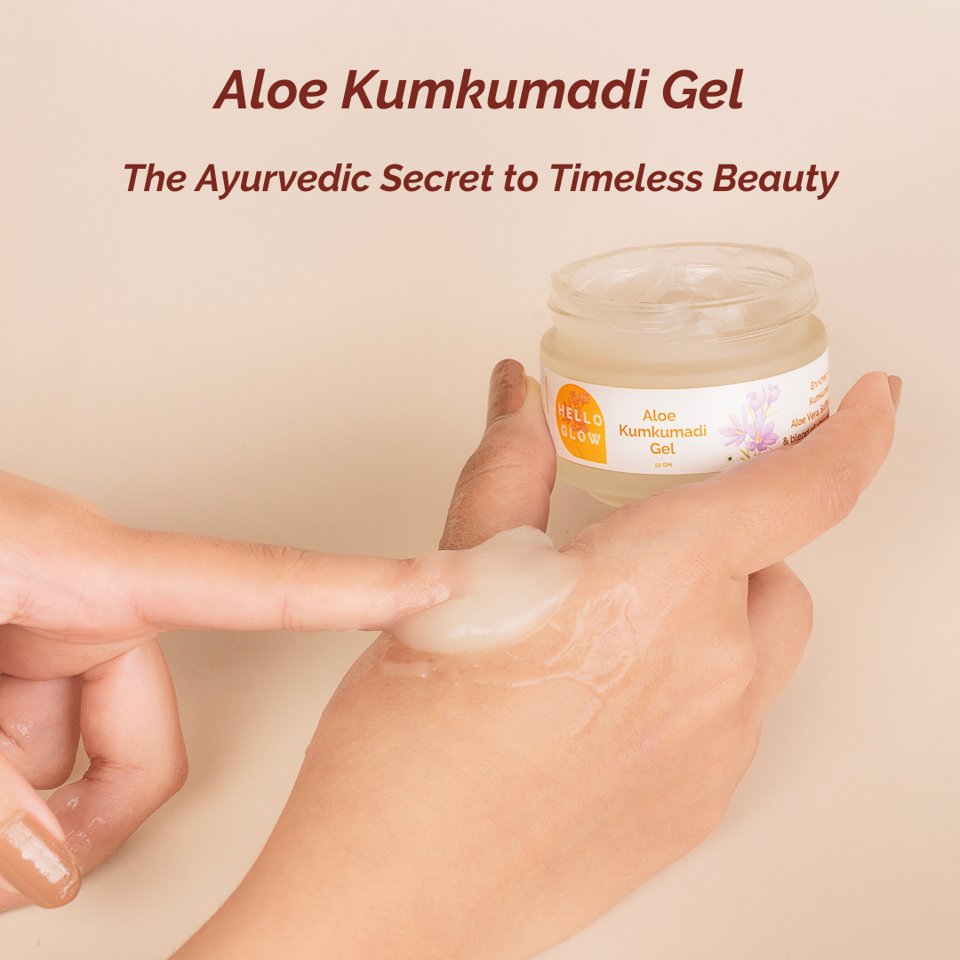 Aloe Kumkumadi Gel Moisturizer-Skin Radiance Gel,Plant Based Ingredients,Hello Glow Range -50gm