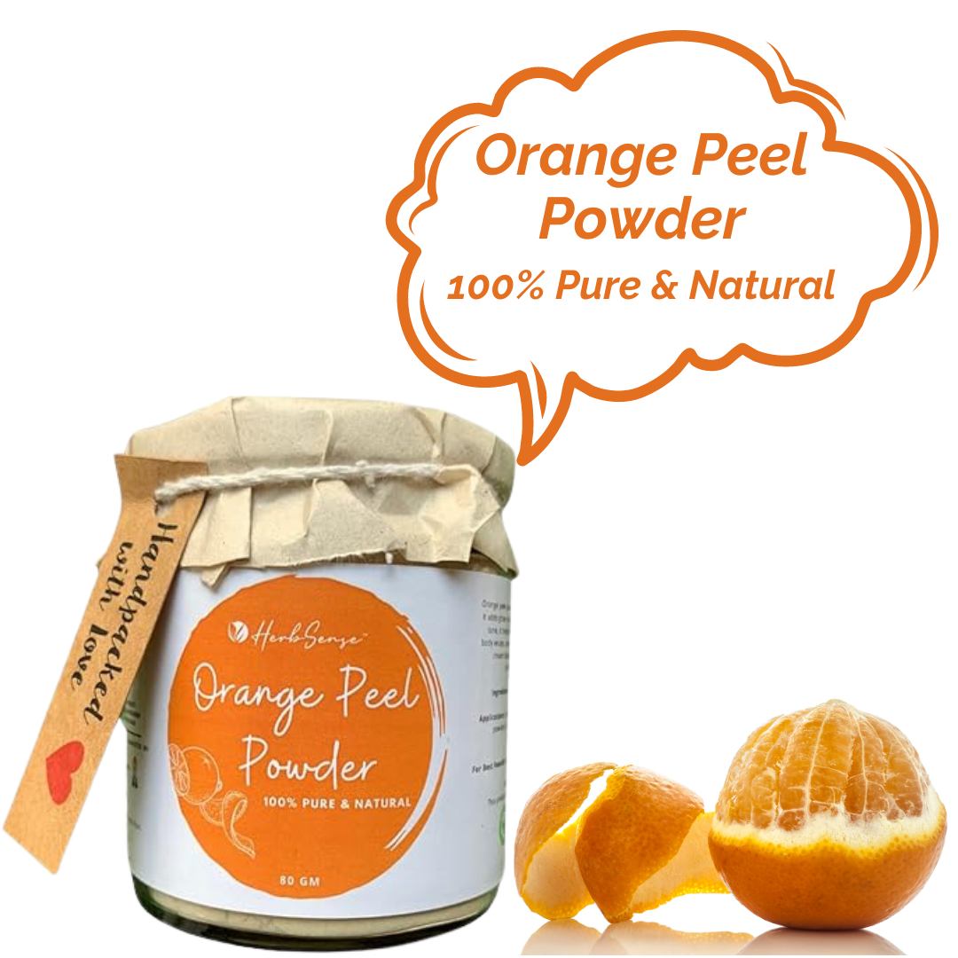 Pure Orange Peel Powder-80 gm ( No added Preservatives ,Eco-friendly Packaging )
