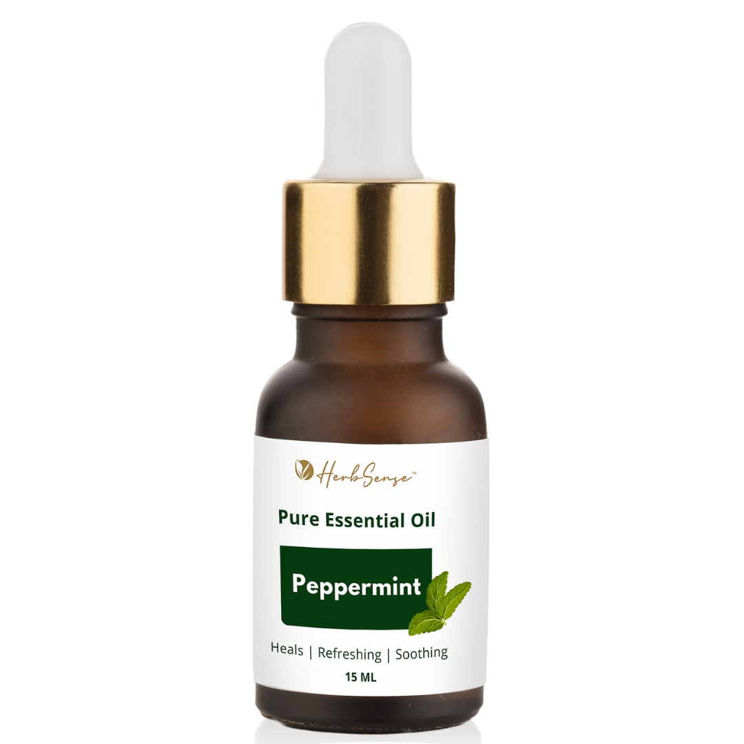 Peppermint Essential Oil For Hair Regrowth, Skin, Face, Cold, Congestion, Steam Inhaler, Diffuser Oil. 100% Natural, Undiluted, Pure & Therapeutic Grade Essential Oil.- 15ML