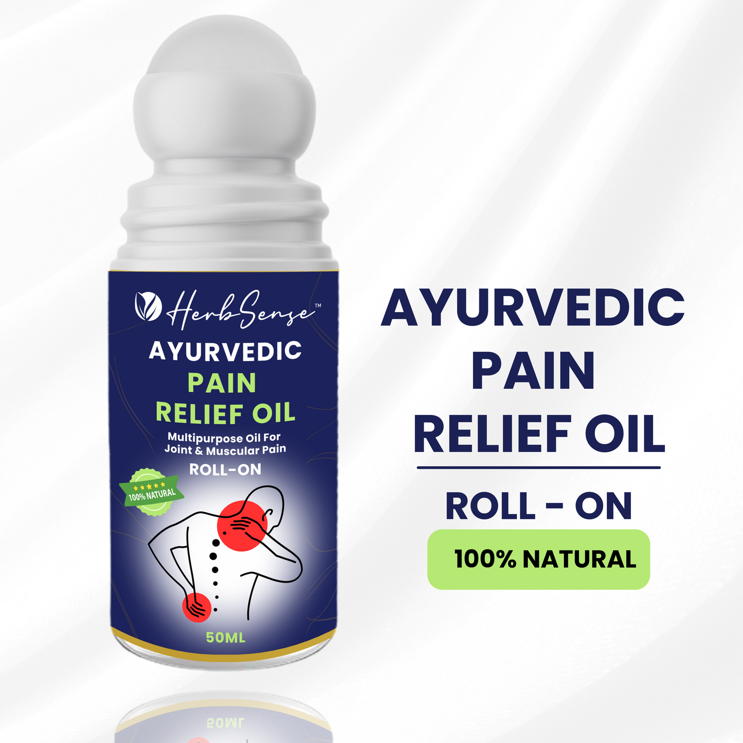 Ayurvedic Pain Relief Oil For Joint and Muscular Pain- 100% Natural, 50ml Roll On