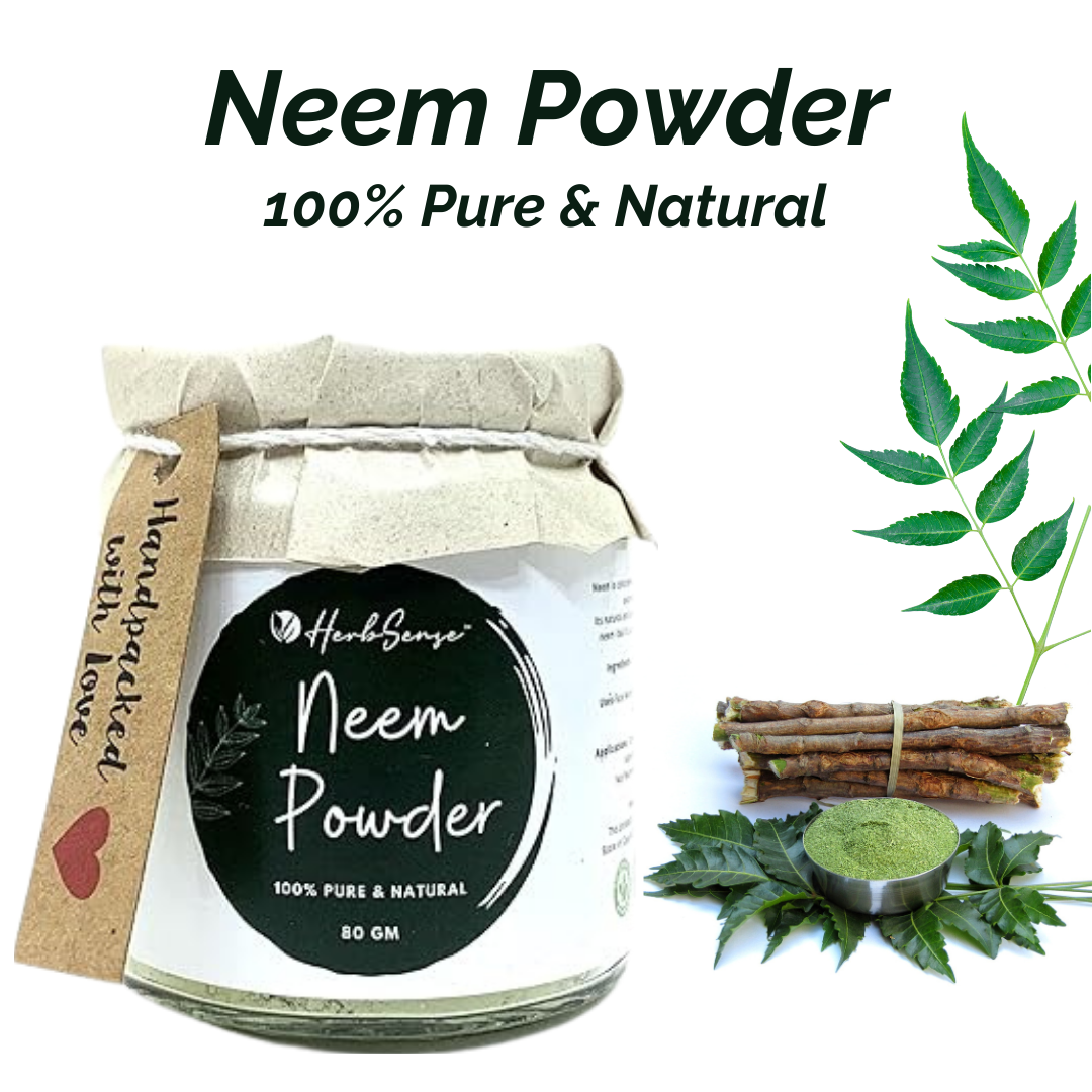 Natural Neem Leaf Powder- 80gm Multipurpose for Skin and Hair