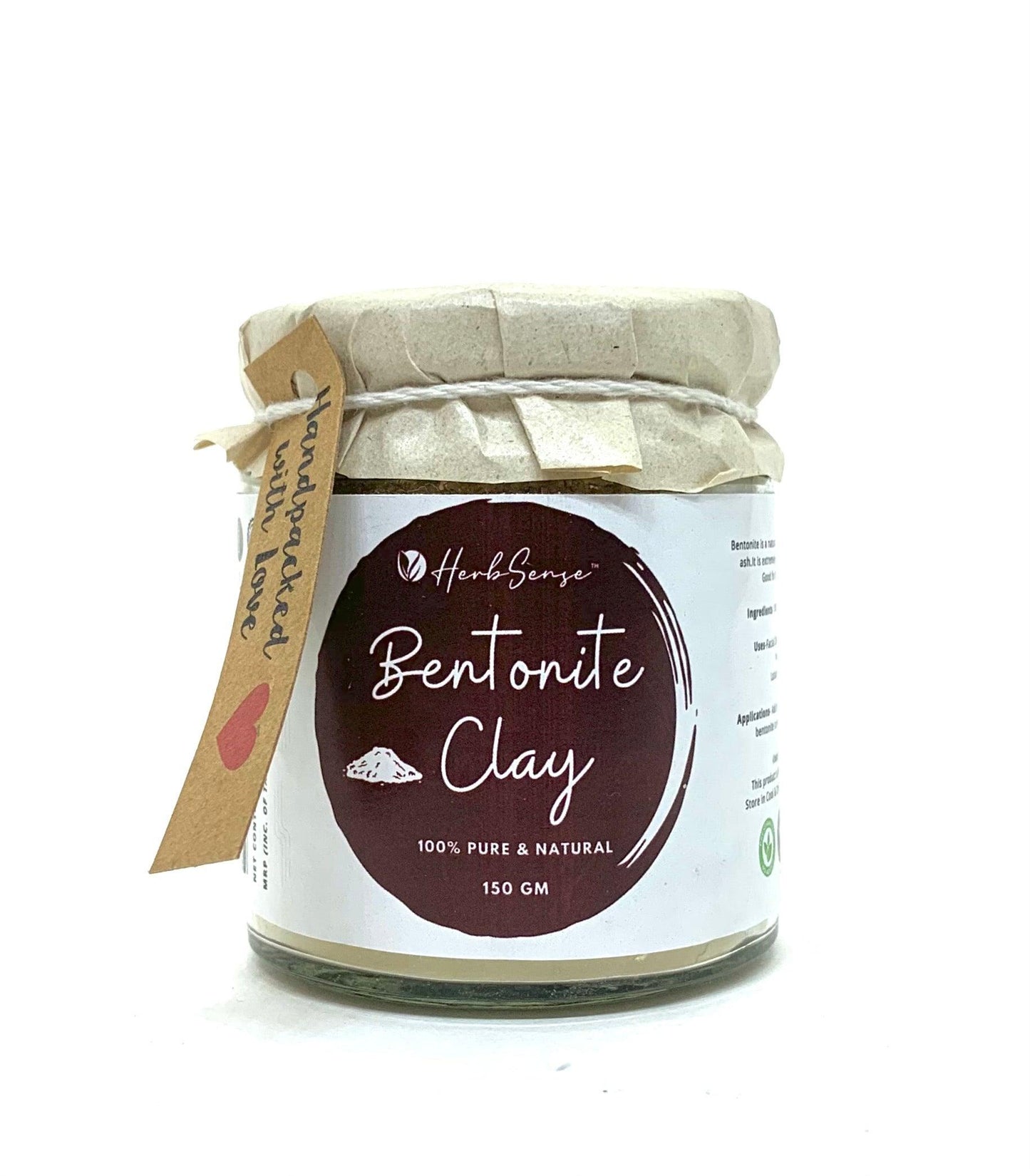 Bentonite Clay -Multipurpose for Skin & Hair, Oil Control, Anti-Acne ,Detoxifying & Purifying Clay Mask- -150gm - Herbsense