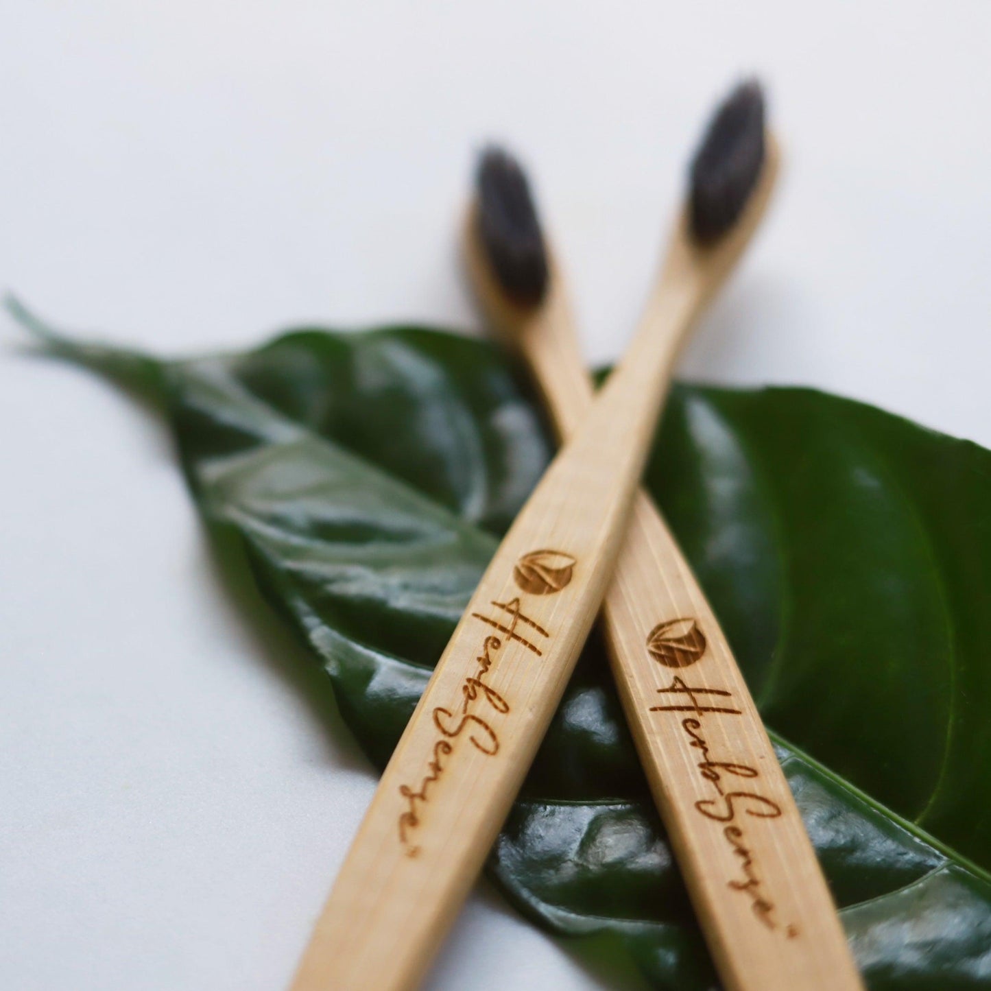 Bamboo ToothBrush with Charcoal Infused Soft Bristles | Eco-friendly & Sustainable | (Pack of 4) - Herbsense