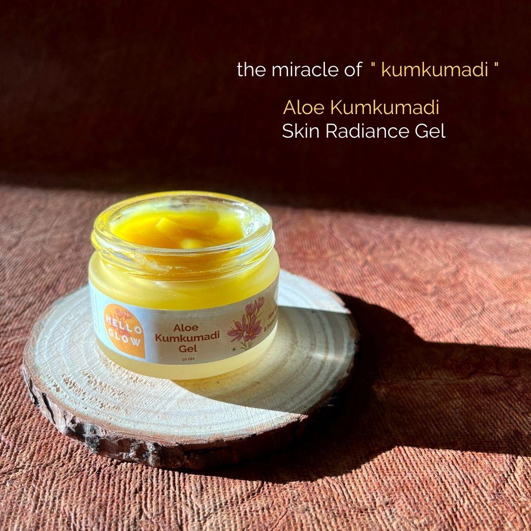 Aloe Kumkumadi Gel Moisturizer-Skin Radiance Gel,Plant Based Ingredients,Hello Glow Range -50gm - Herbsense
