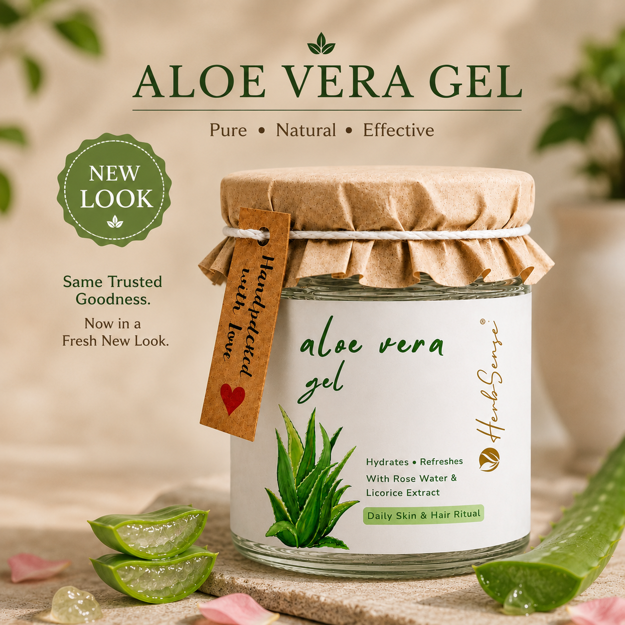 Pure Aloe Vera Gel -Moisturizing & Hydrating Gel for All Skin & Hair types