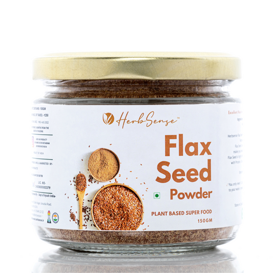 Flax Seed/Alsi/Linseed Powder- Rich in Fibre,Protein & Omega 3, Superfood | No Added Preservatives | Good For Hair, Skin Health, Daily Diet | 150 GM Glass Jar