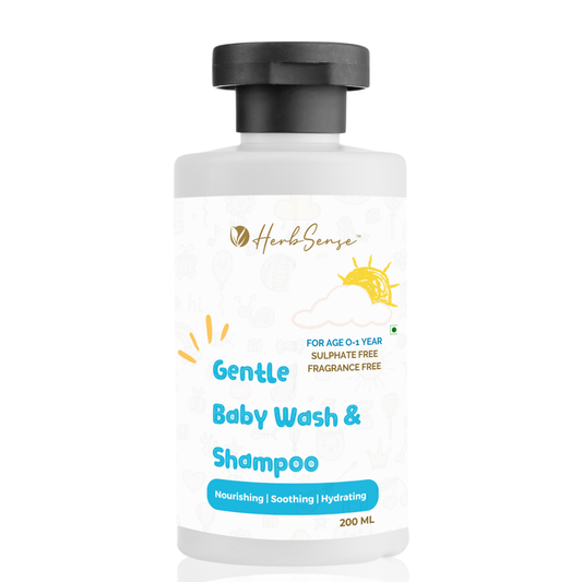 Gentle Baby Wash & Shampoo- 200ml | Plant Based | Gentle & Safe to Use from Day 1 | Soap Free, Tear Free & Fragrance Free