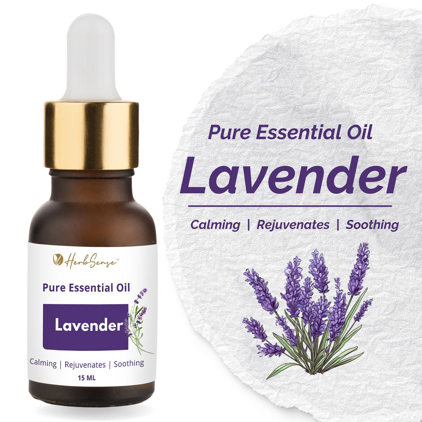 Lavender Essential Oil for Healthy Hair, Skin, Sleep - 100% Pure, Natural and Undiluted 15ML