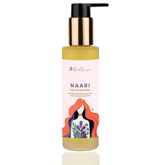 Naari Nourishing & Healing Body Oil for Women, Blend of Wood Pressed Oils, & Ayurvedic Herbs, For Stretch Marks, Skin Hydration 100ml Pack of 1