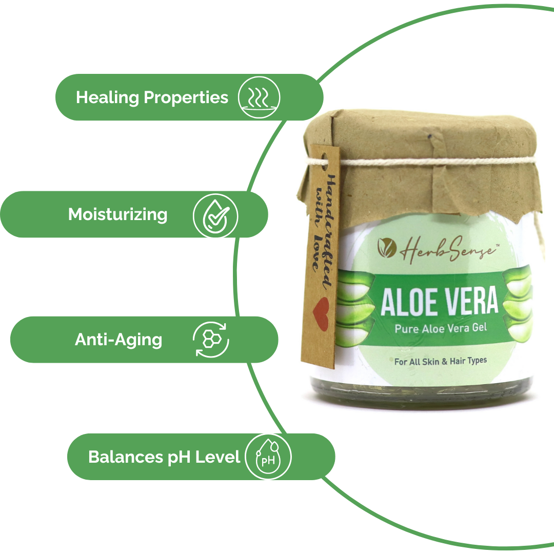 Combo Pack- Neem Powder & Aloe Vera Gel | For Healthy Dandruff Free Hair & Glowing Skin, Natural & Chemical Free