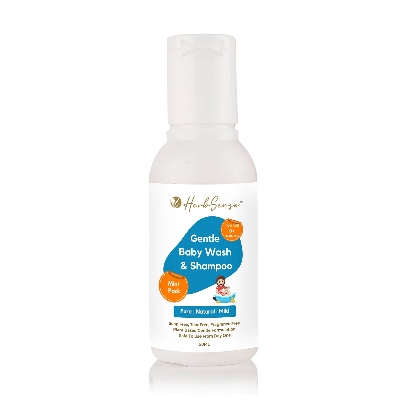 Gentle Baby Wash & Shampoo- 200ml | Plant Based | Gentle & Safe to Use from Day 1 | Soap Free, Tear Free & Fragrance Free