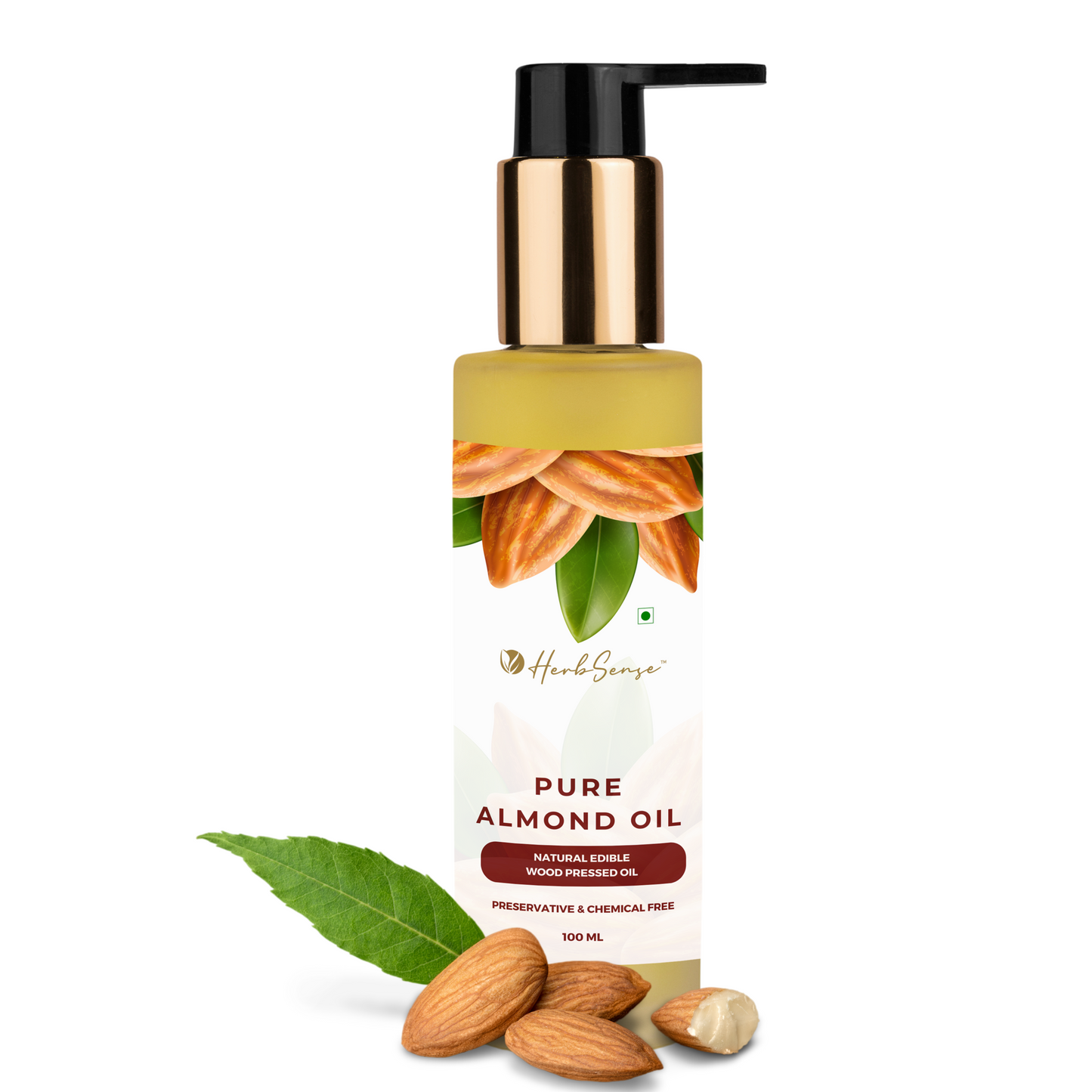 Pure Almond Oil- Wood Pressed | 100% Natural | Excellent For Skin & Hair