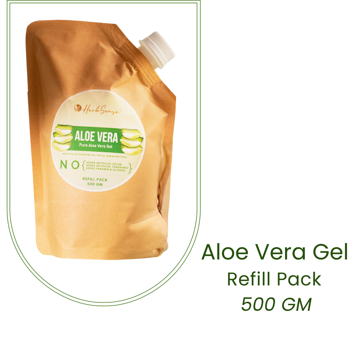 Pure Aloe Vera Gel Refill Pack + Pure Rose Water Combo Pack, Hydrating & Refreshing Combo, Eco-friendly Refill Pack 500gm  & 100ML Rose Water