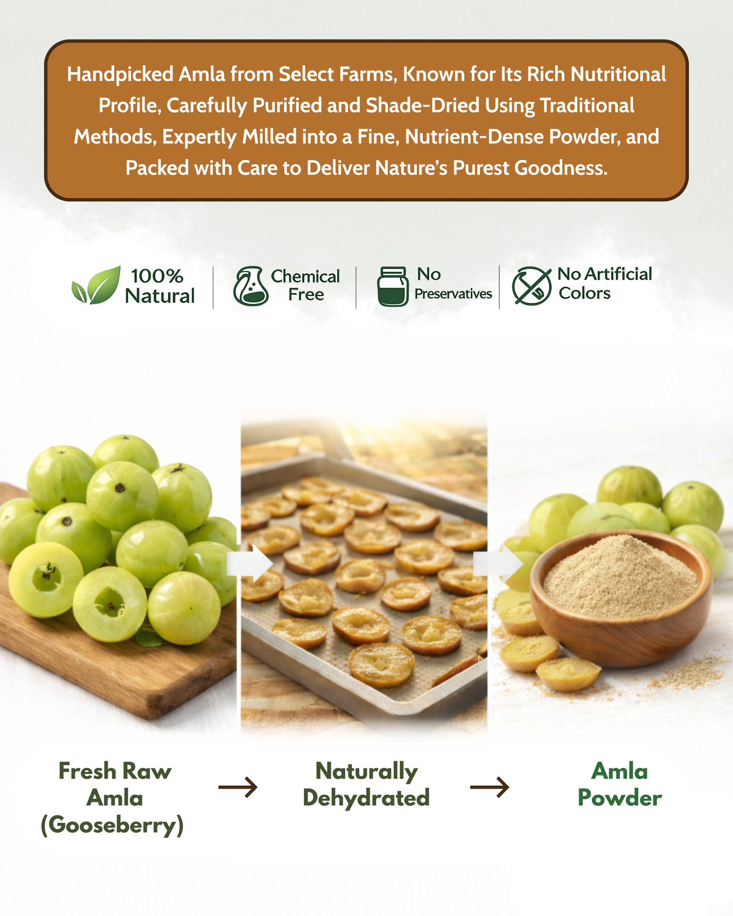 Amla Powder ( Amla Churna)  -Indian Superfood For Skin, Hair & Diet | 100% Pure & Natural | 150 GM