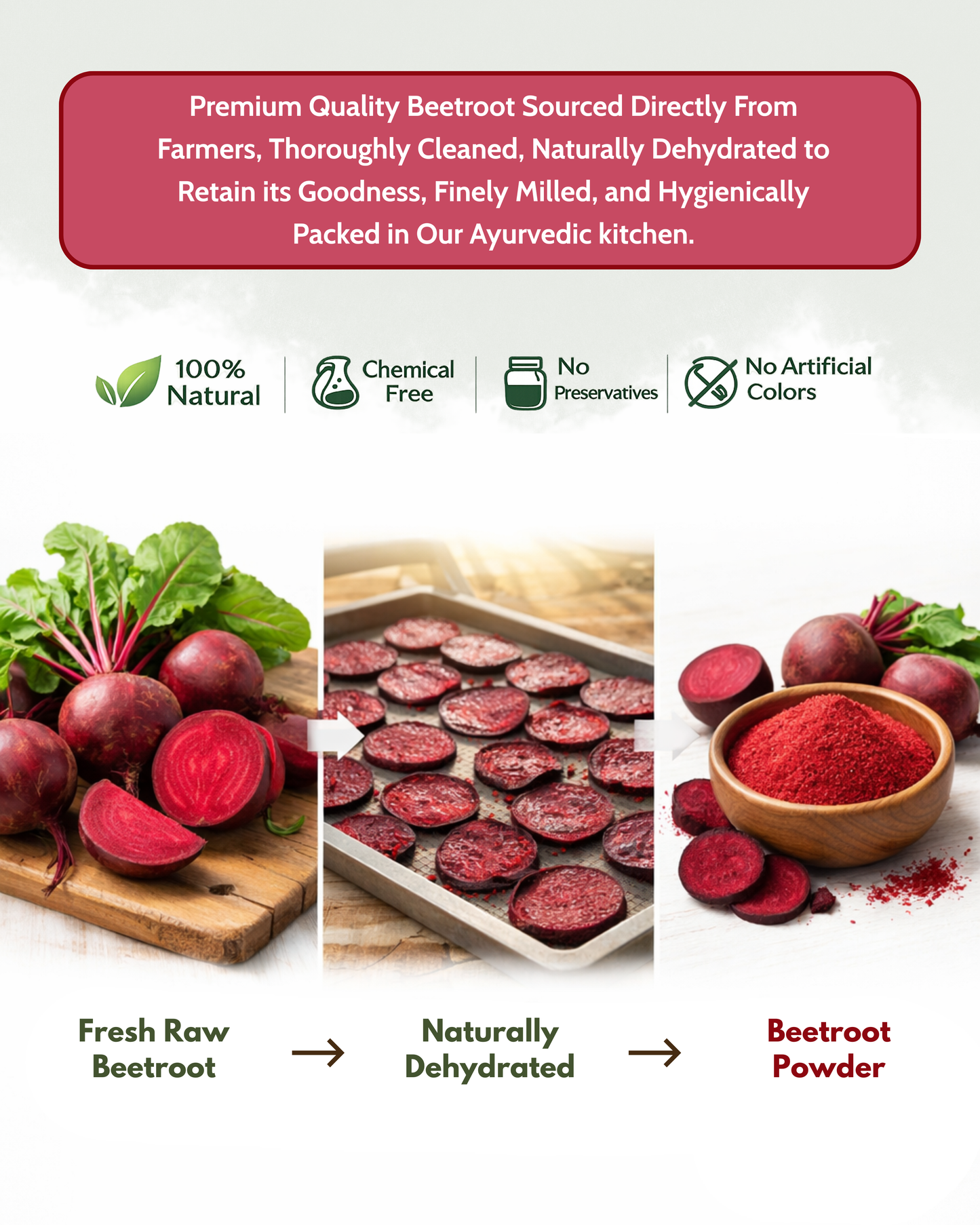 Beetroot Powder- 150gm| Superfood | 100% Natural | No Added Preservatives