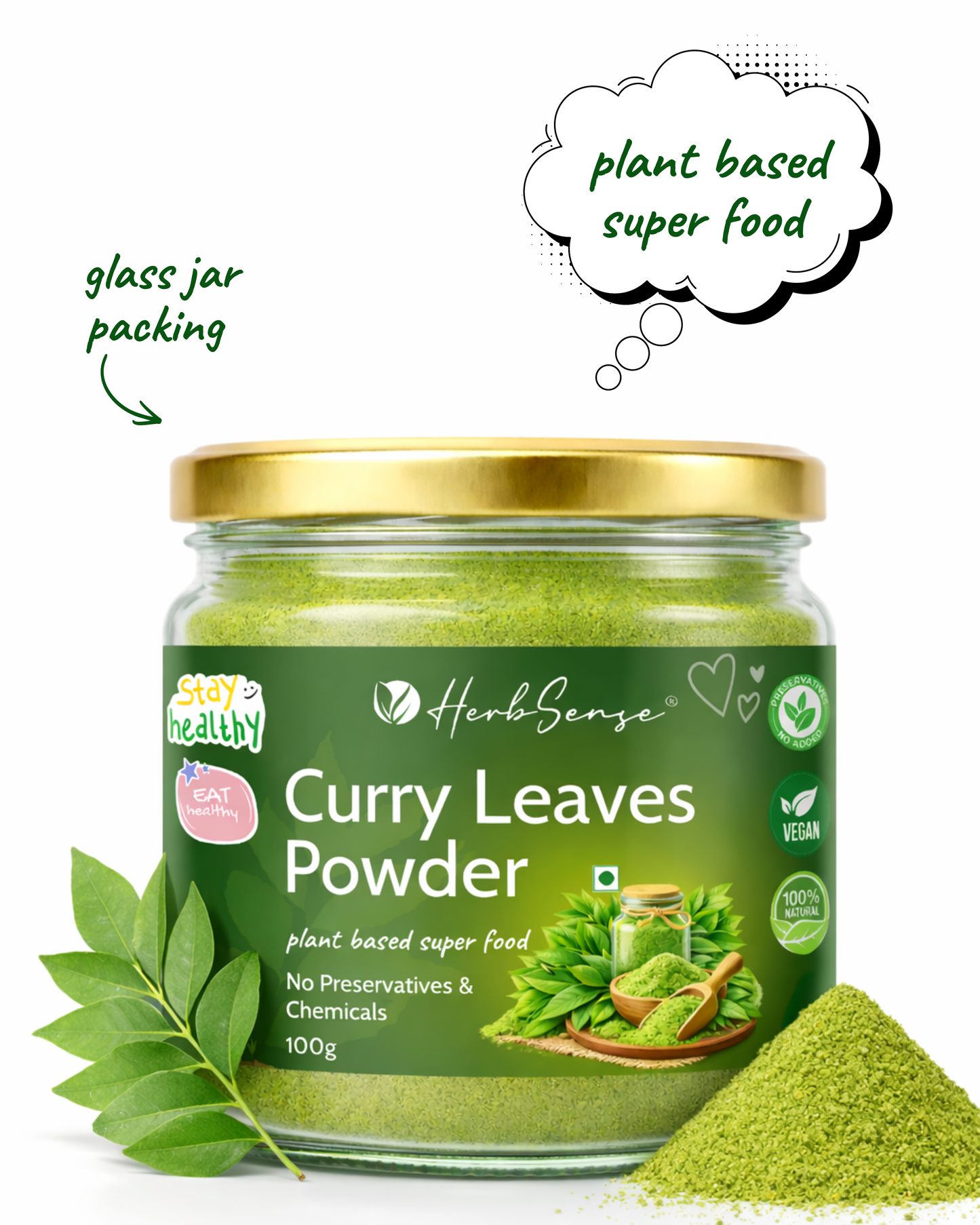 Curry Leaves Powder - For Skin , Hair & Body | 100% Pure & Natural | 100 GM