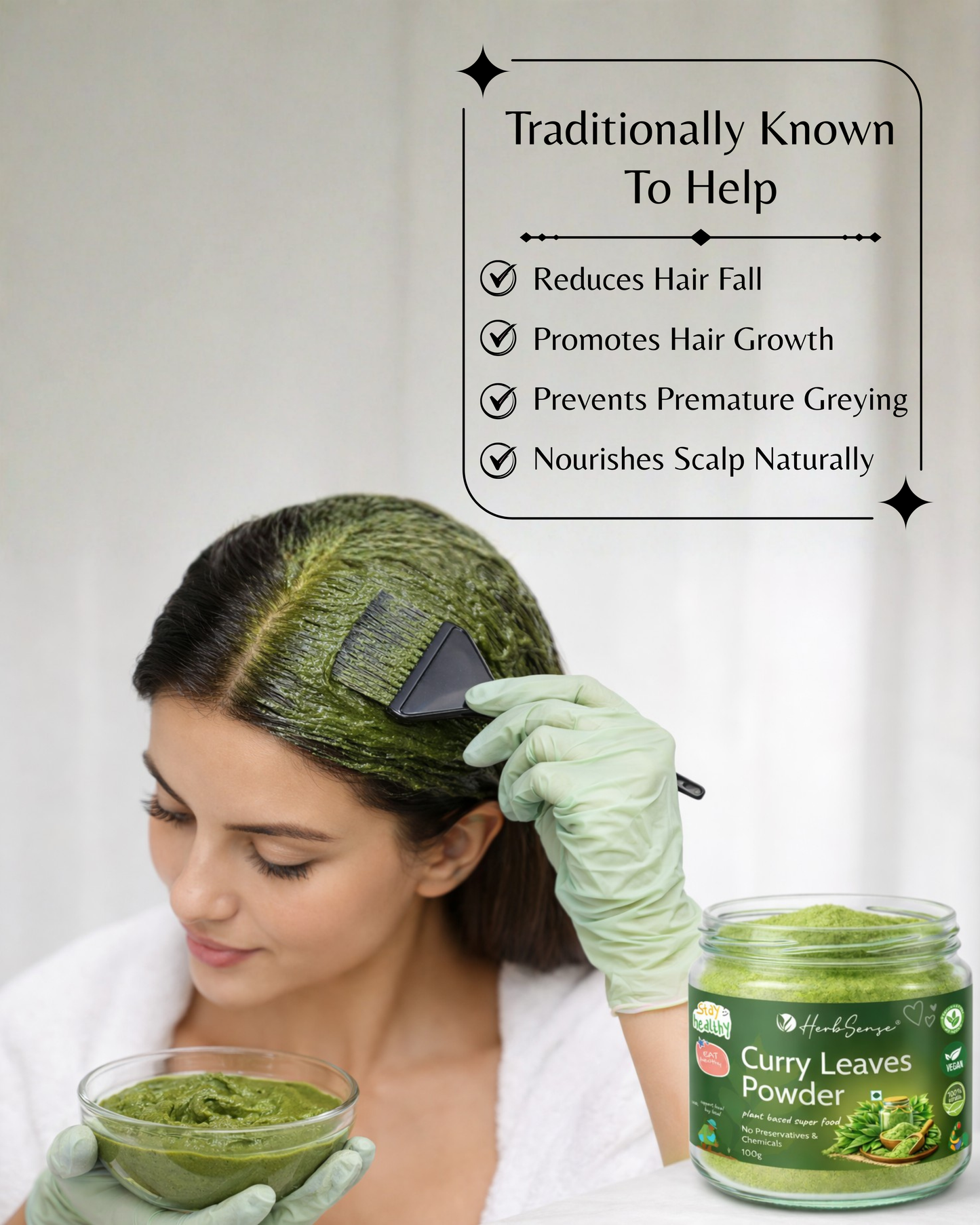 Curry Leaves Powder - For Skin , Hair & Body | 100% Pure & Natural | 100 GM
