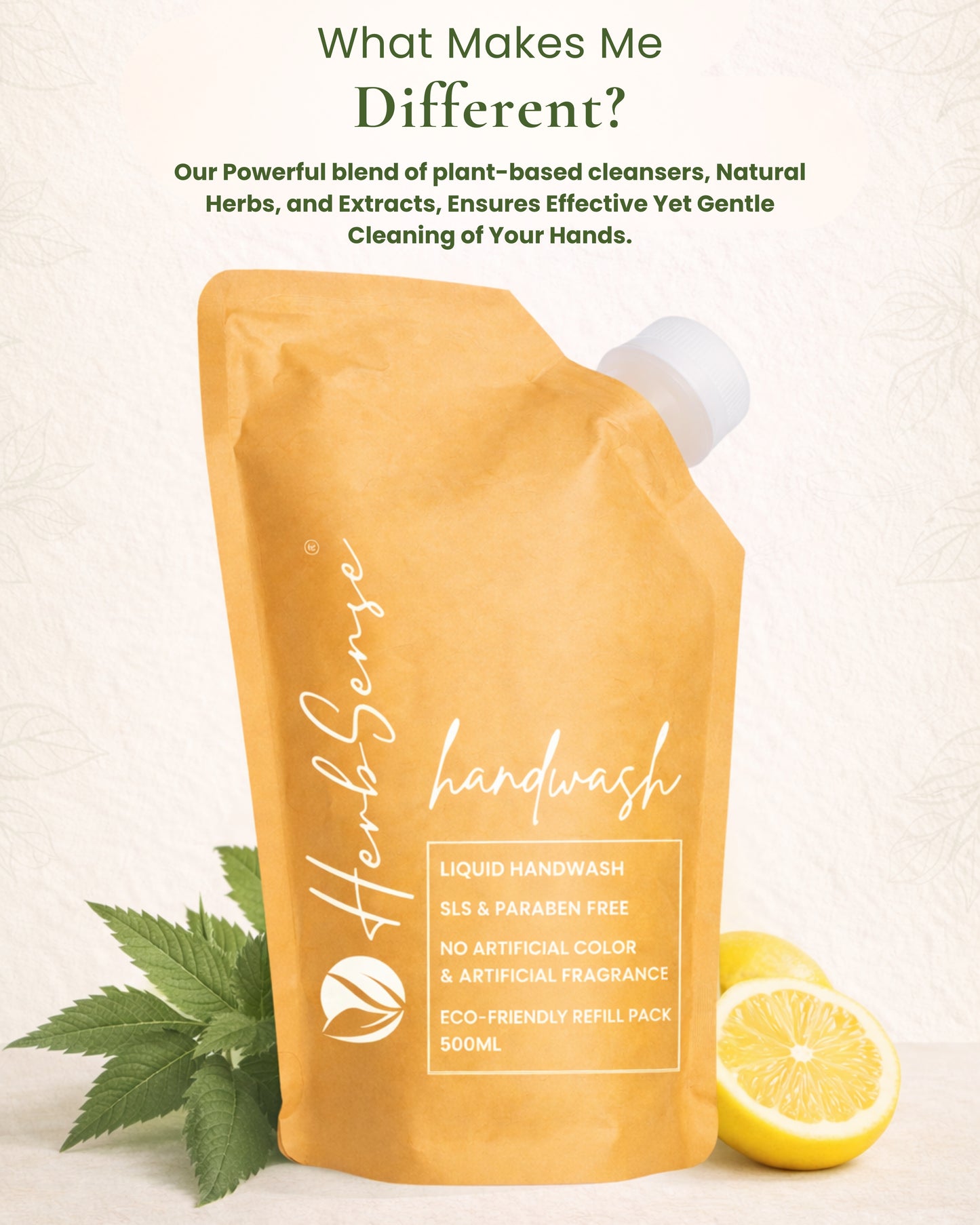 Natural Handwash-Sulphate & Paraben Free, No Color & Artificial Fragrance