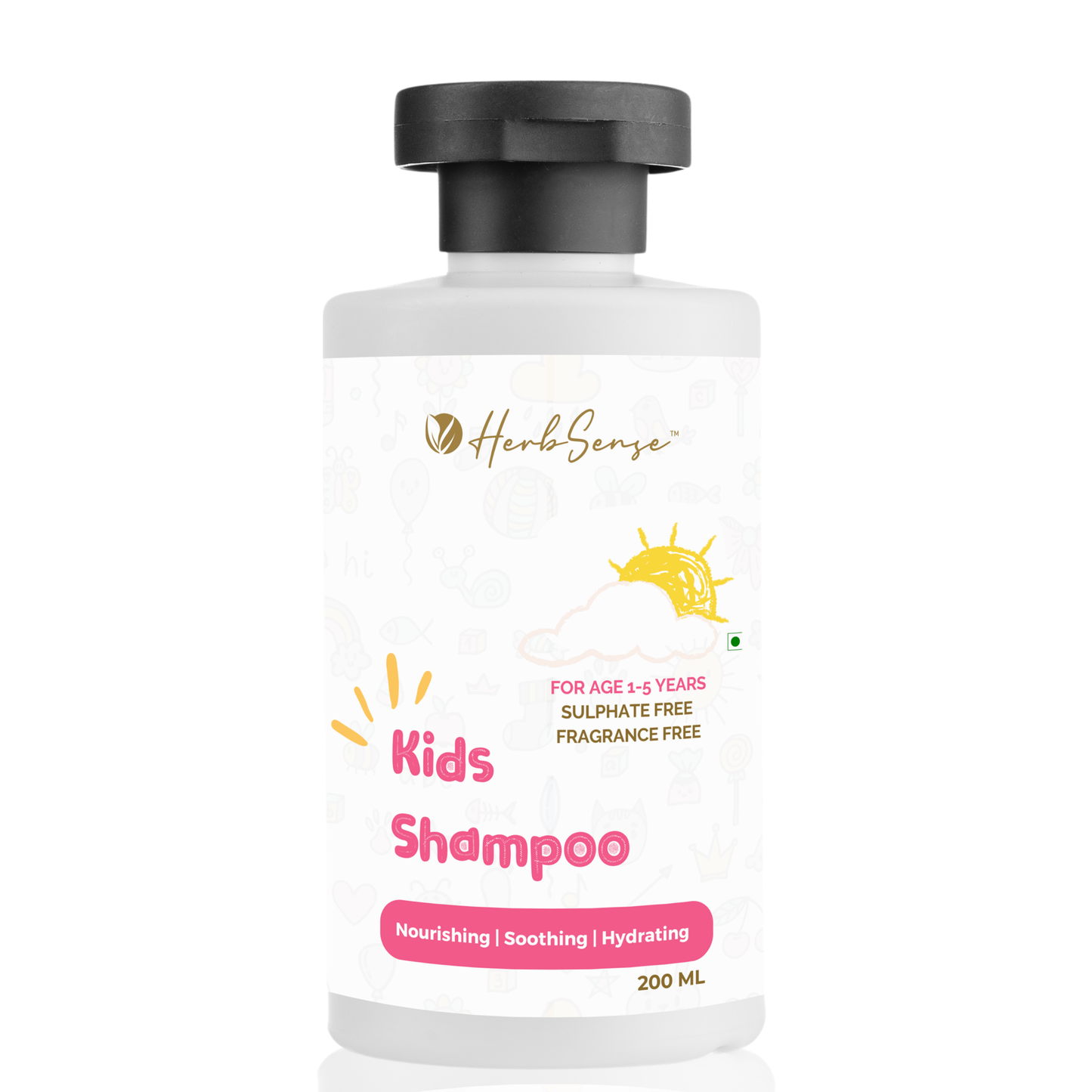 Kids Daily Shampoo | 200ml | Plant Based | Fragrance & Color Free | Daily Care Mild Shampoo | pH Balanced | Age 1+ Years