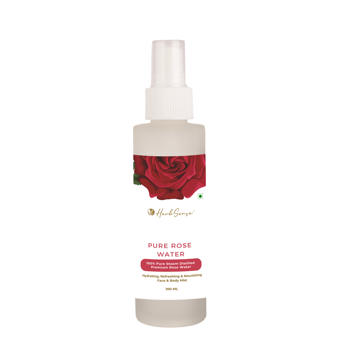 Pure Rose Water / Gulab Jal- Steam Distilled, Edible Grade,Zero Added Preservatives & Fragrance.For Skin,Body & Eyes. 100ml Spray Glass Bottle