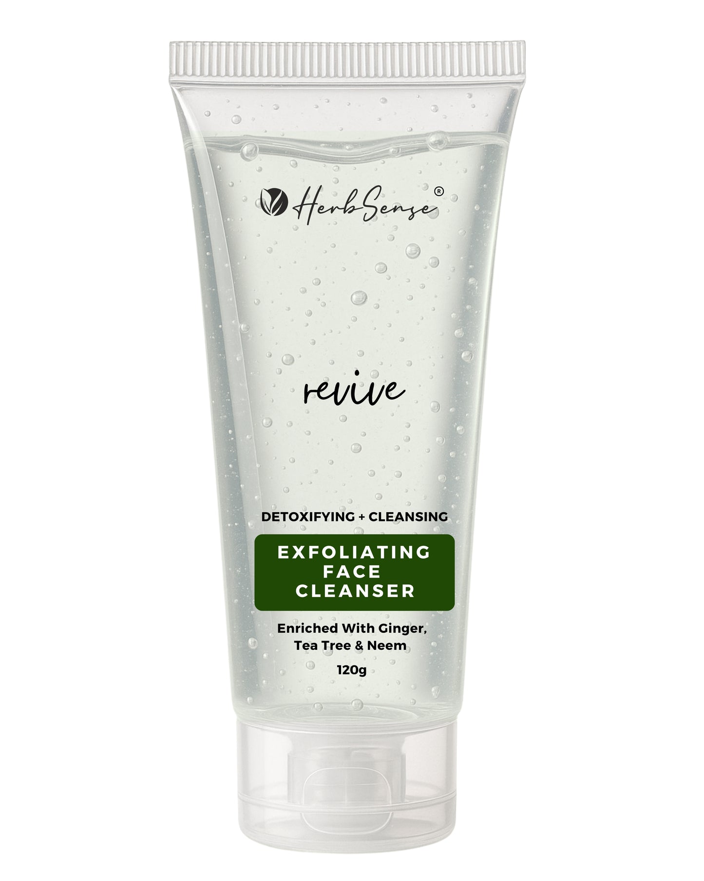 Revive Exfoliating Face Cleanser with Ginger, Tea Tree, Neem, SLS Paraben Free, Natural Ingredients, 120g