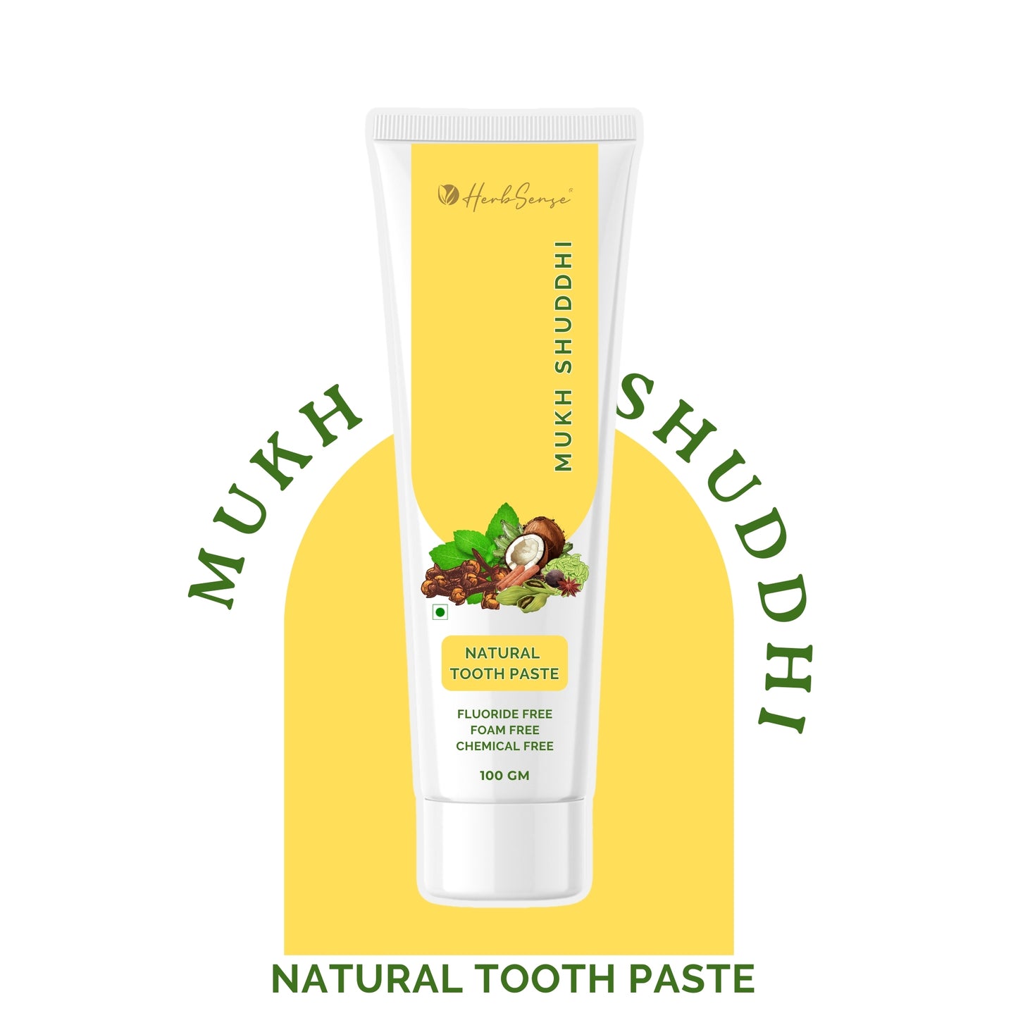 Natural Tooth Paste, Foam Free, Fluoride Free, Ayurvedic Blend , 100gm
