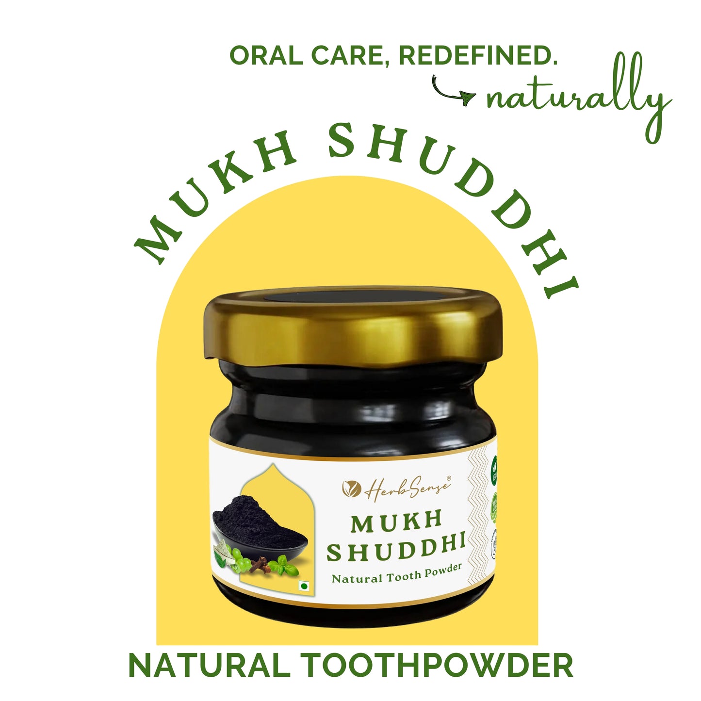 Mukh Shuddhi Herbal Tooth Powder Combo Pack of 3 | Zero Waste & Eco-friendly Oral Care