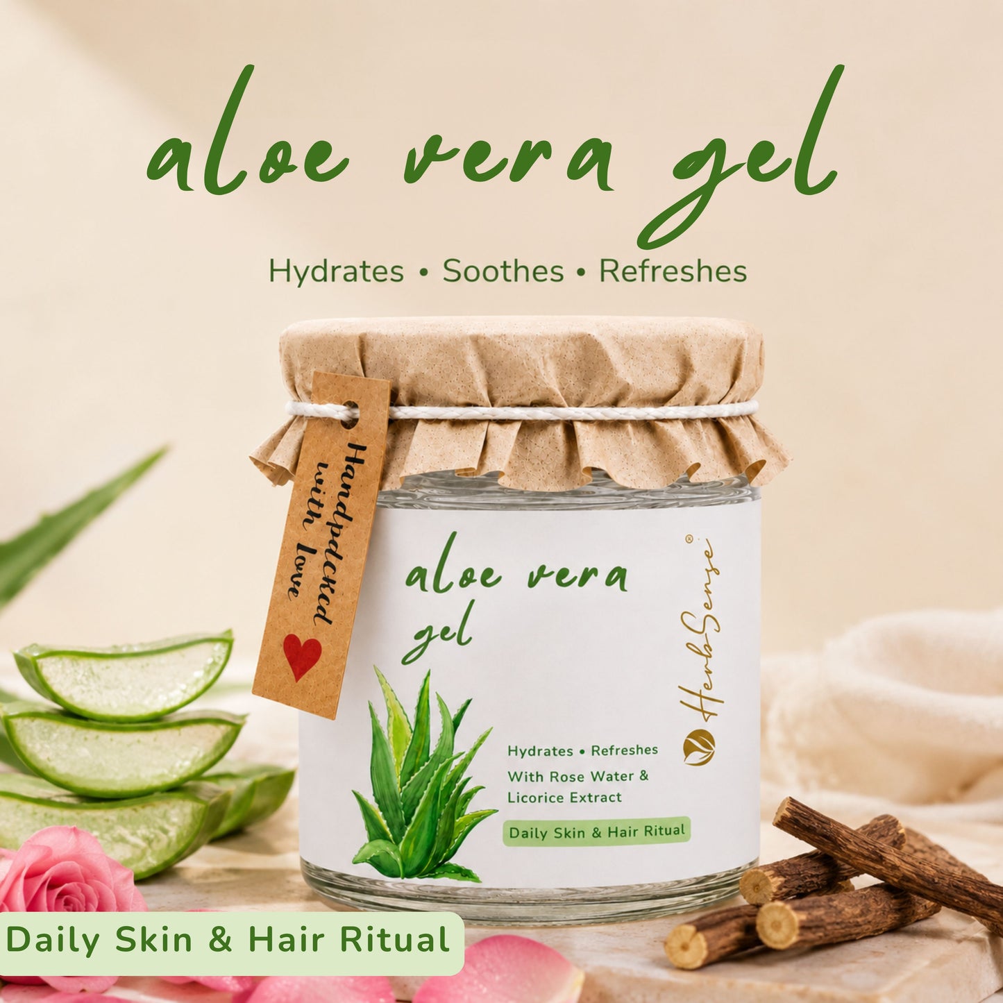 Pure Aloe Vera Gel -Moisturizing & Hydrating Gel for All Skin & Hair types
