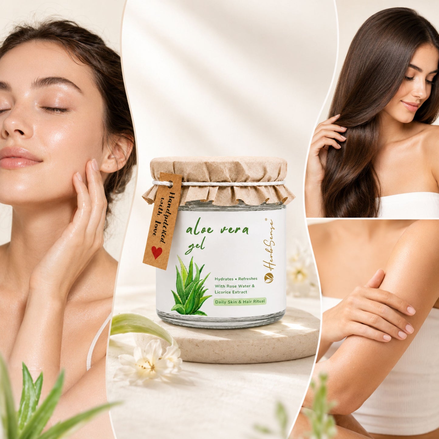 Pure Aloe Vera Gel -Moisturizing & Hydrating Gel for All Skin & Hair types