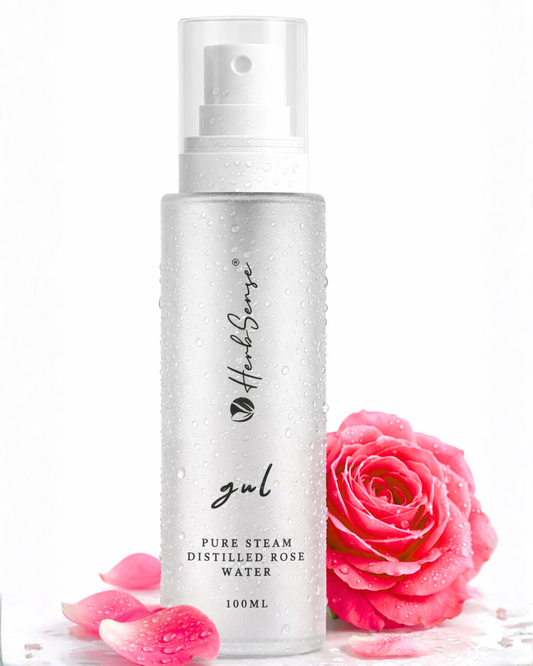 Pure Rose Water / Gulab Jal- Steam Distilled, Edible Grade,Zero Added Preservatives & Fragrance. 100ml Spray Glass Bottle