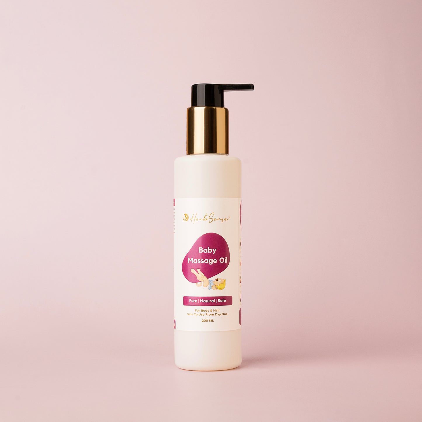 Baby Massage Oil- 200ml | Preservative & Chemical Free | Blend of Natural Wood Cold Pressed Oils |  Safe to use from Day 1