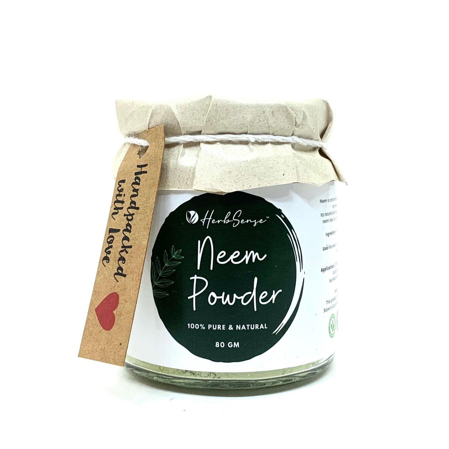 Natural Neem Leaf Powder- 80gm Multipurpose for Skin and Hair - Herbsense