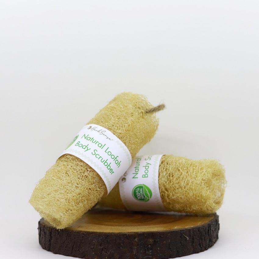 Natural Loofah Body Scrubber |100% Natural, Eco-Friendly, Biodegradable | Pack of 3 - Herbsense