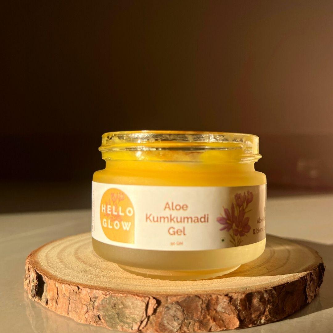 Aloe Kumkumadi Gel Moisturizer-Skin Radiance Gel,Plant Based Ingredients,Hello Glow Range -50gm - Herbsense