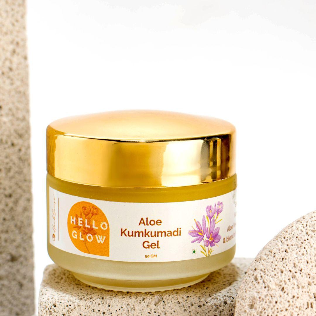 Aloe Kumkumadi Gel Moisturizer-Skin Radiance Gel,Plant Based Ingredients,Hello Glow Range -50gm - Herbsense