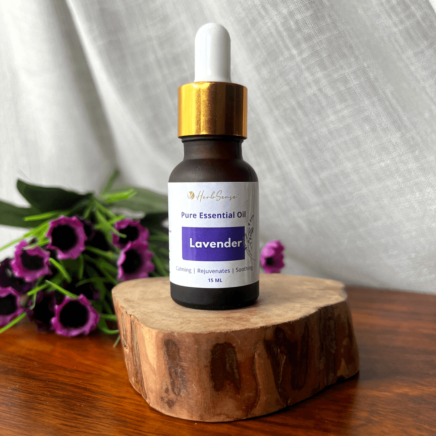 Lavender Essential Oil for Healthy Hair, Skin, Sleep - 100% Pure, Natural and Undiluted 15ML - Herbsense