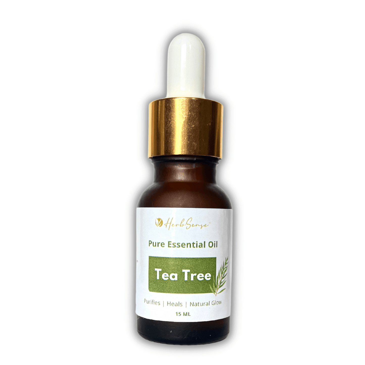 Tea Tree Essential Oil, for Acne, Pimples, Scars, Skin, Face, Hair care & Anti-Dandruff - 15ml - Herbsense